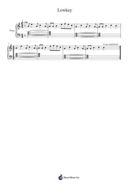 Lowkey Sheet Music by Sleepy Hallow-Arr.Bloorgrace Springa
