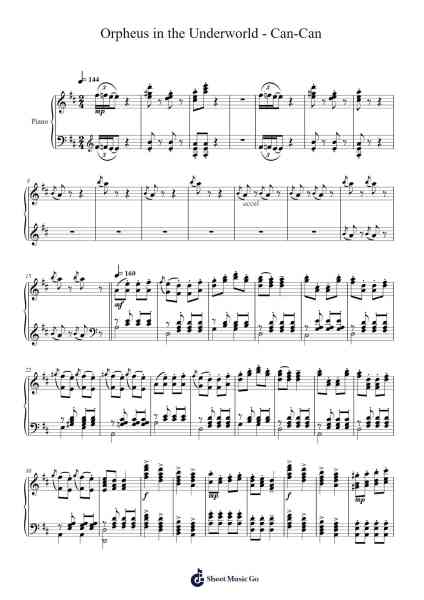 Orphée aux enfers: Can-Can from Orpheus in the Underworld Sheet Music by Jacques Offenbach-Arr.Hartecam Thodoreboyle
