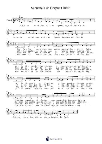 Secuencia de Corpus Christi Sheet Music by gumarolopez1-Arr.Reywood