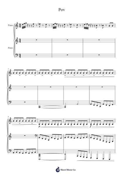 Pov Sheet Music by Jobbird Dryriel-Arr.Gailmand