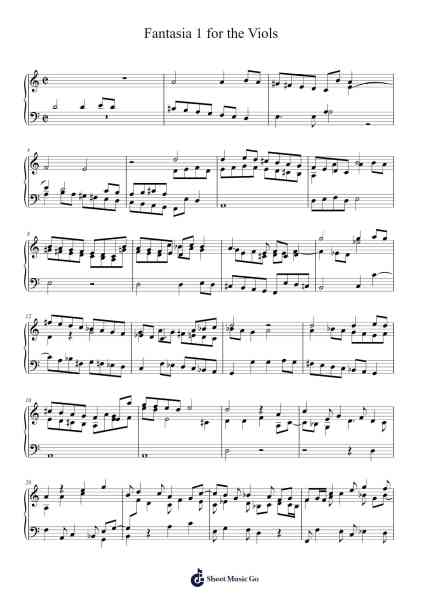 Fantasia No. 1 for the Viols Sheet Music by Henry Purcell-Arr.Maglius