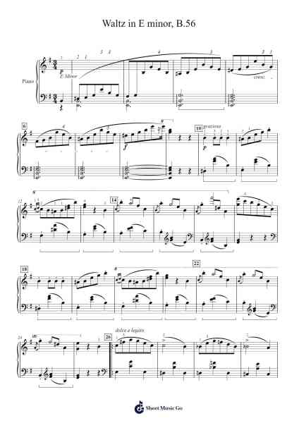 Waltz in E Minor, B.56 Sheet Music by Frédéric Chopin-Arr.Houscar Moulwat