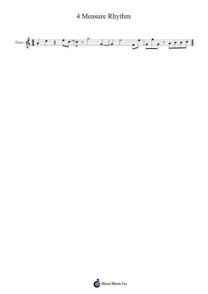 4 Measure Rhythm Sheet Music by Aishat Olabisi Durojaiye-Arr.Readerae