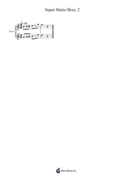 Super Mario Bros. 2 Sheet Music by Koji Kondo-Arr.Pading Morsewells