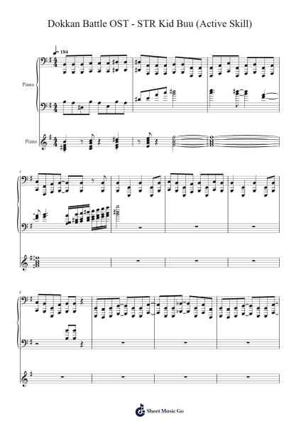 Dokkan Battle OST - STR Kid Buu (Active Skill) Sheet Music by notsowiseone-Arr.Greenblack Xawilde