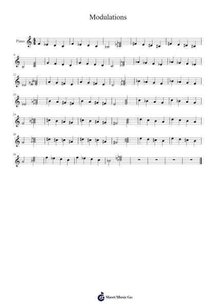Modulations Sheet Music by -Arr.Blithephne
