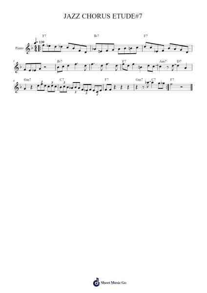 JAZZ CHORUS ETUDE#7 Sheet Music by Y.Chambre-Arr.Sigjeff