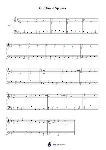 Combined species Sheet Music by SharaEZ-Arr.Virquinn Hoodvid