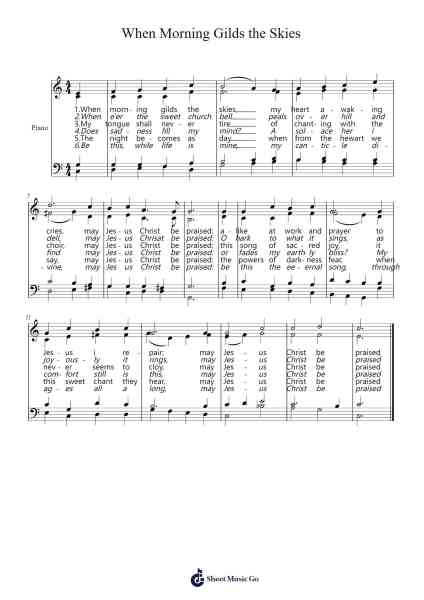When Morning Gilds the Skies 樂譜由 Joseph Barnaby - 編曲 Manpiers