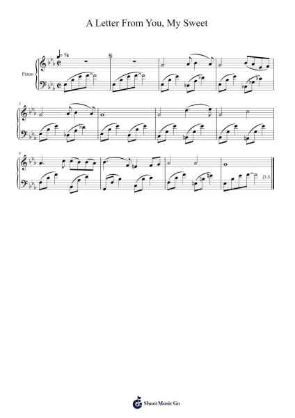 A Letter From You, My Sweet Sheet Music by Shogo Sakai-Arr.Windwood