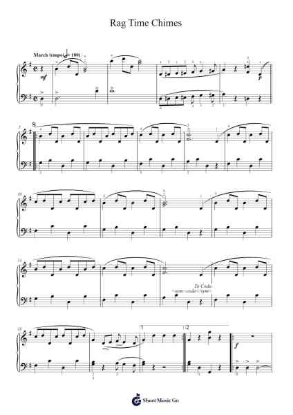 Rag Time Chimes Sheet Music by Percy Wenrich-Arr.Hemike Allain