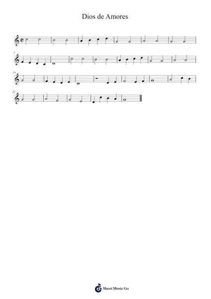 Dios de Amores Sheet Music by Unknown author-Arr.Louiefie