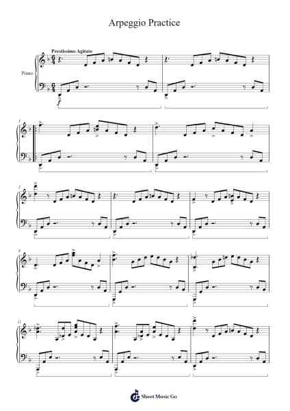 Arpeggio Practice Sheet Music by Sami N-Arr.Bairdxy