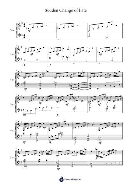 Sudden Change of Fate Sheet Music by Kamil Zegarlicki-Arr.Trebes