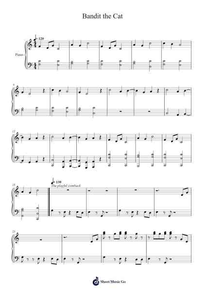 Bandit the Cat Sheet Music by Maximilien Timothy Franklin Edwards-Arr.Funkdrich Mansbing
