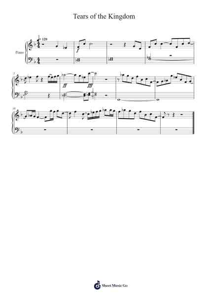 Legend of Zelda: Tears of the Kingdom Sheet Music by Manaka Kataoka/Masato Ohashi-Arr.Parwylde Keatswood