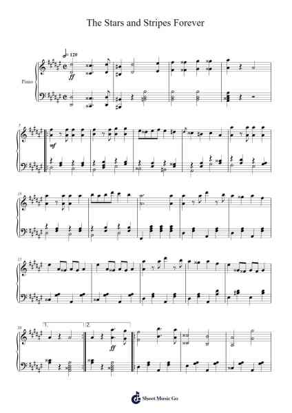 The Stars and Stripes Forever Sheet Music by John Philip Sousa-Arr.Virbell