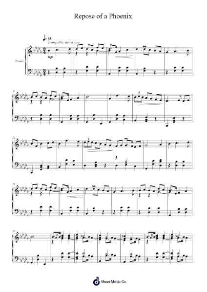 Repose of a Phoenix 樂譜由 Faithelip - 編曲 Joeswift Mcyves