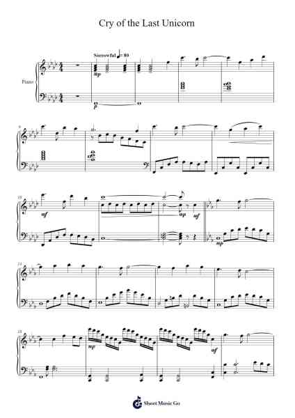 Cry of the Last Unicorn Sheet Music by Rossano Galante-Arr.Osbrow Joeholt