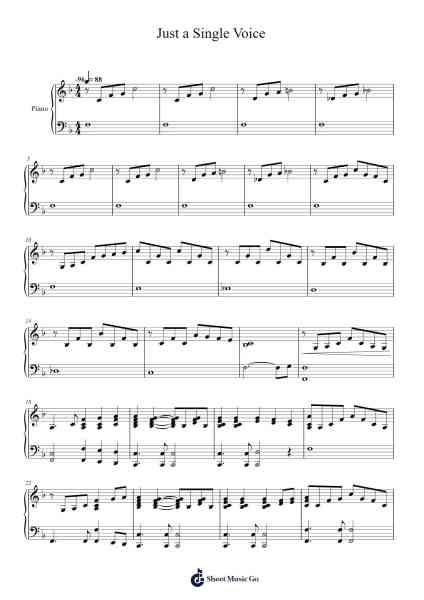 Just a Single Voice Sheet Music by Jay Althouse/Sally Albrecht-Arr.Kitfy