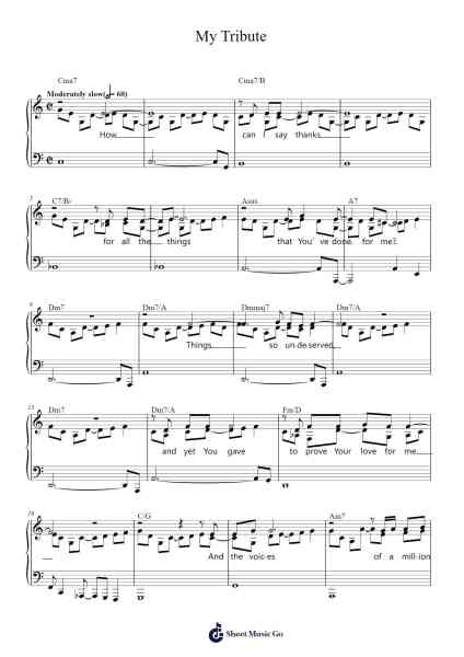 My Tribute Sheet Music by Andraé Crouch-Arr.Shawloyd