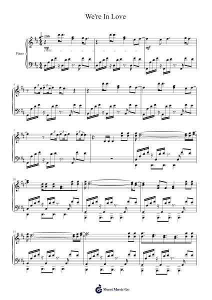 We're In Love Sheet Music by ONEUS-Arr.Stilkim