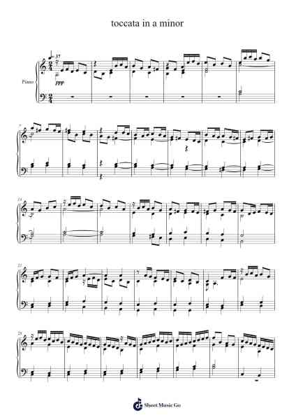 toccata in a minor Sheet Music by Irving Berlin-Arr.Demplis
