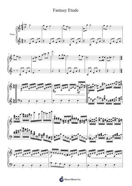 Fantasy Etude Sheet Music by Eric Liu-Arr.Yorktie Phisopp