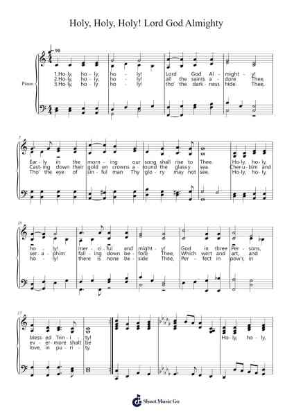 Holy, Holy, Holy! Lord God Almighty Sheet Music by John Bacchus Dykes-Arr.Thoclare