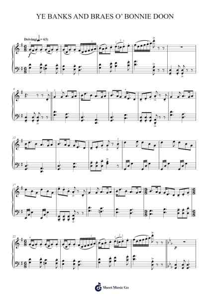 Ye Banks And Braes O' Bonnie Doon Sheet Music by Robert Burns/Jonathan E. Spilman-Arr.Upving