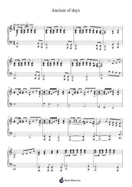 Ancient of days Sheet Music by Petra-Arr.Dannah Motfitch