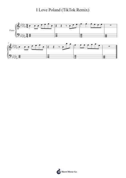 I Love Poland (TikTok Remix) Sheet Music by Sister Hazel-Arr.Royps