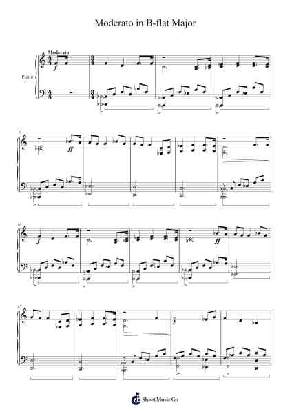 Moderato in B-flat Major Sheet Music by m-11166492-Arr.Toutchill
