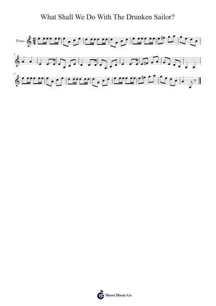What Shall We Do With The Drunken Sailor? Sheet Music by CaptnBlackbear-Arr.Prittstrong Hamcas