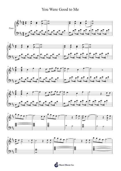 You Were Good to Me Sheet Music by -Arr.Lanps Gailkyle