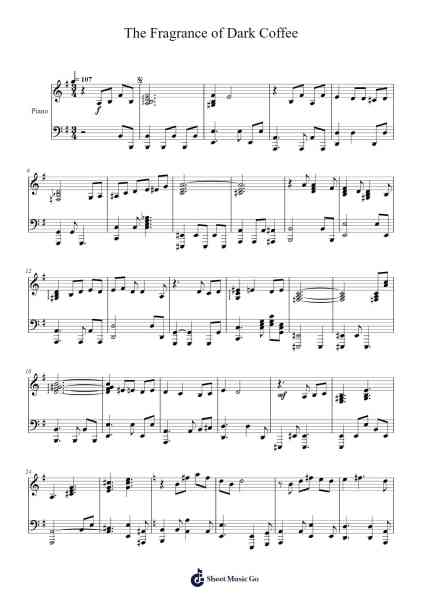 The Fragrance of Dark Coffee Sheet Music by Masakazu Sugimori-Arr.Virwey Bloornid