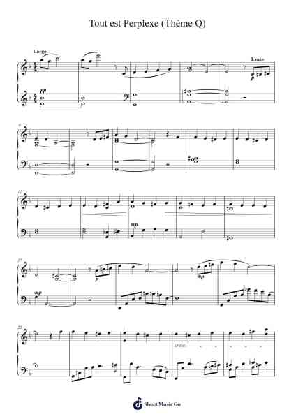 Tout est Perplexe (Thème Q) Sheet Music by Shirō Sagisu-Arr.Gembur