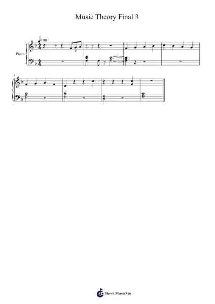Music Theory Final 3 Sheet Music by Eddie Gardner-Arr.Harjo