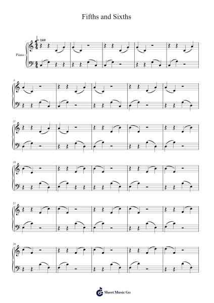 Fifths and Sixths Sheet Music by Mira Shilene-Arr.Winsmew