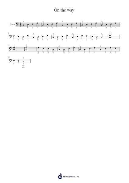 On the way Sheet Music by -Arr.Sherkes Dofrank