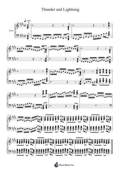 Thunder and Lightning Sheet Music by undefined-Arr.Jonessibyl Midsopp