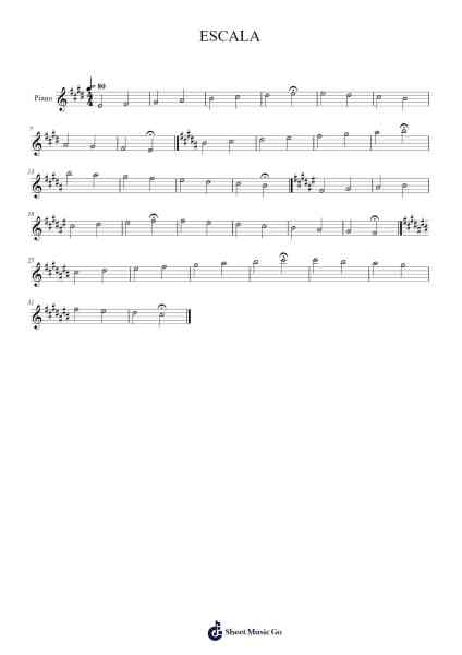 ESCALA Sheet Music by Diego Fernandes-Arr.Vogtyves