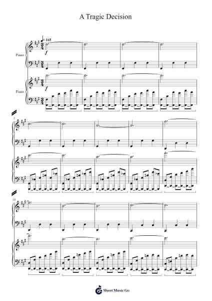 A Tragic Decision Sheet Music by ACE+-Arr.Vogtthia