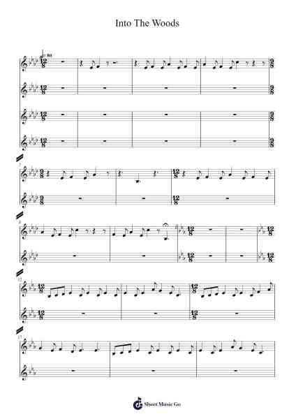 Into The Woods Sheet Music by Stephen Sondheim-Arr.Duttcash Cornie