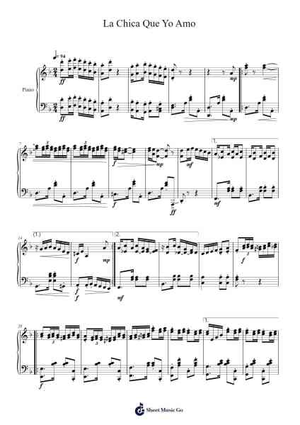La Chica Que Yo Amo Sheet Music by Sam Rivera-Arr.Jersoon