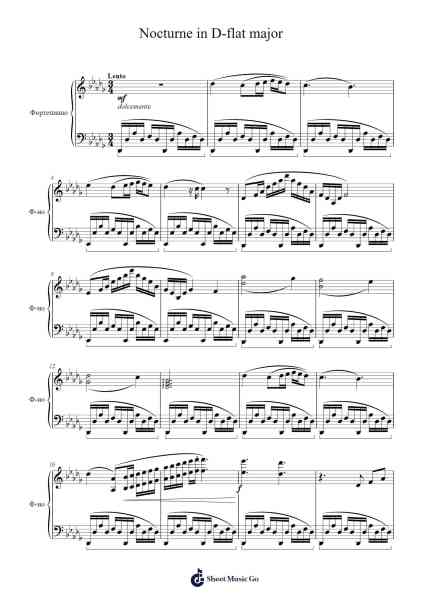 Nocturne in D-flat Major Sheet Music by D.B. Matitashvili-Arr.Hudvic Nolip