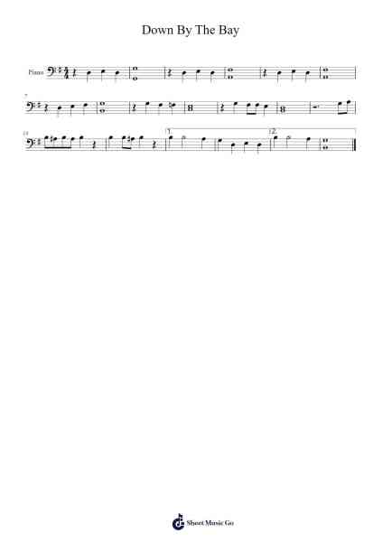 Down By The Bay Sheet Music by -Arr.Spenchi Gushall