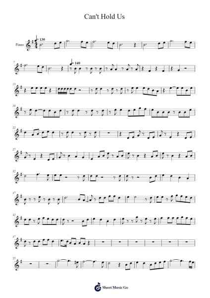 Can't Hold Us Sheet Music by Orloyd-Arr.Padmos Gibleign