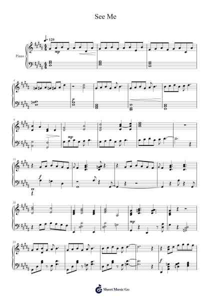 See Me Sheet Music by Granee-Arr.Gibger Burnsleif