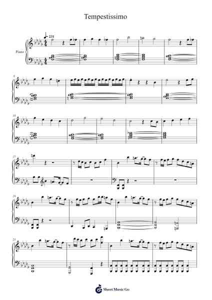 Tempestissimo Sheet Music by GGWR-Arr.Lencher Jameswyatt